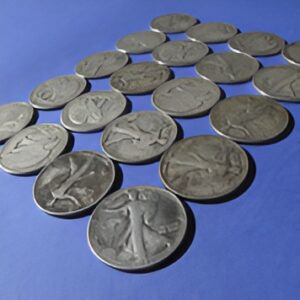 Artistic coins arranged in pattern
